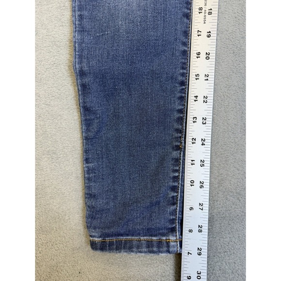 Judy Blue Jeans Womens 5/27 Blue High Rise Skinny Distressed Flannel Patches - Picture 5 of 9